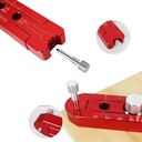 165mm Holzbearbeitung Kompass Scriber, Holzbearbeitung Scribe Gauge, Einstellbare Metric Arc Drawing Ruler Scribing Circle Ruler Marking Gauge Circle Marking Tool (Red)