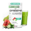 JYM Greens Super Food Powder for Performance, Watermelon Cucumber, Spirulina, Pilze, Vitamine, BroccoPhane & Broccoli, Männer & Frauen, 30 Servietten
