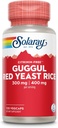 SOLARAY Guggul Gum Extract & Red Yeast Rice - Healthy Cardiovascular Function Support - Lab Verified - 60 Servierungen, 120 VegCaps