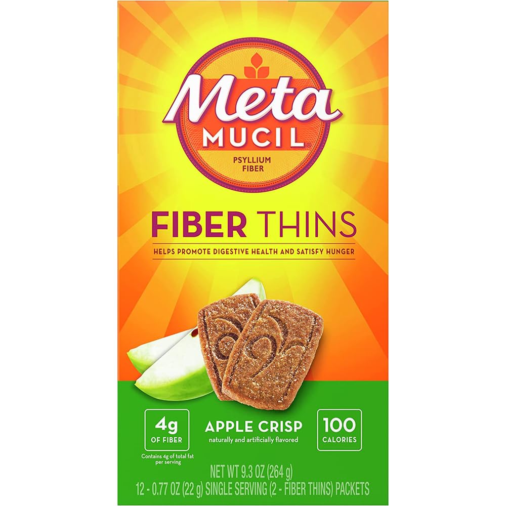 Metamucil MultiGrain Fiber Wafers Apple Crisp - 12 ct, Paket von 2