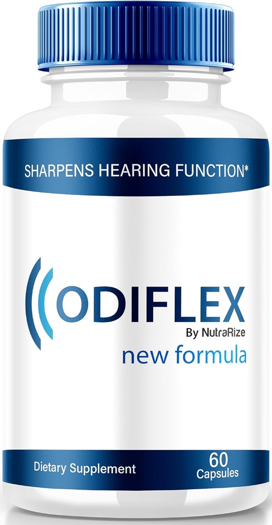 NutraRize Odiflex Kapseln, Premium-Ear Health Formula, All-Natur-Ergänzung zum Schutz der inneren Ohr, offizielle Hörgerät Pillen, Odi Flex Bewertungen (60 Kapseln)