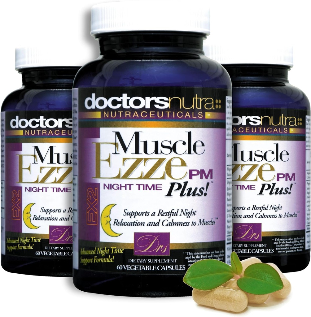 (Pack mit 3 natürlichen nächtlichen Muskel Ezze PM Plus 2.900mg