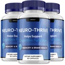 (3 Pack) Neuro Thrive Brain Supplement, Neuro Thrive for Memory Formula, Neuro-Thrive PQQ to Reduce The Negative Effects of Brain Fog Neuro-Thrive Cognitive Function NeuroThrive Reviews (180 Capsules)