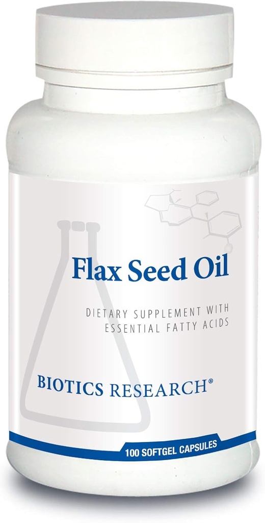 Biotics Research Flax Seed Oil Jede Kapsel enthält 1.000 reines Flax Seed Öl. Kalt gepresst von zertifizierten organisch Grown Flax Seed. Herzgesundheit. 100 Softgels