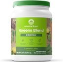 Erstaunlich Gras Grün Superfood Energy: Super Greens Powder & Plant Based Koffein mit Grüner Tee, Rübenwurzelpulver & Flax Seed, Zitronenlime, 100 Servierungen (Packaging May Vary)