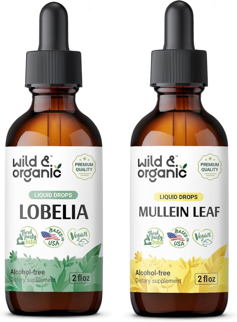 Teinture de lobelia sauvage et biologique 2 fl oz & moléine Teinture2 fl oz