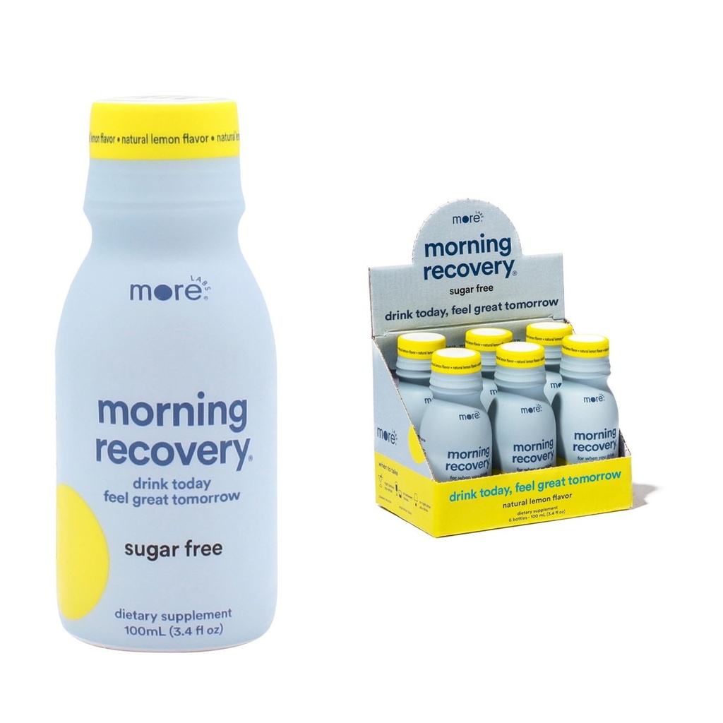 Morning Recovery Electrolyte, Lait Thistle Buvez Proprietary Formulation to Hydrate While Brink, très soluble liquide DHM, non OGM, végétalien, sans gluten, sans citron, boîte de 6