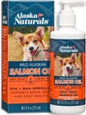 Alaska Naturals Wild Alaska Salmon Fish Oil Supplement für Hunde Haut und Mantel mit EPA DHA Omega 3 Fettsäuren Liquid Food Topper 8 oz. Pumpe