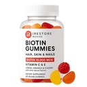 iRestore Vitamines Gommy capillaires, Gommies Vegan Biotin pour la peau et les ongles Gommies capillaires, Gommies capillaires, Gommies de biotine pour la croissance des cheveux Vitamines capillaires Gommies capillaires pour les femmes et les hommes, Biotine 10000mcg