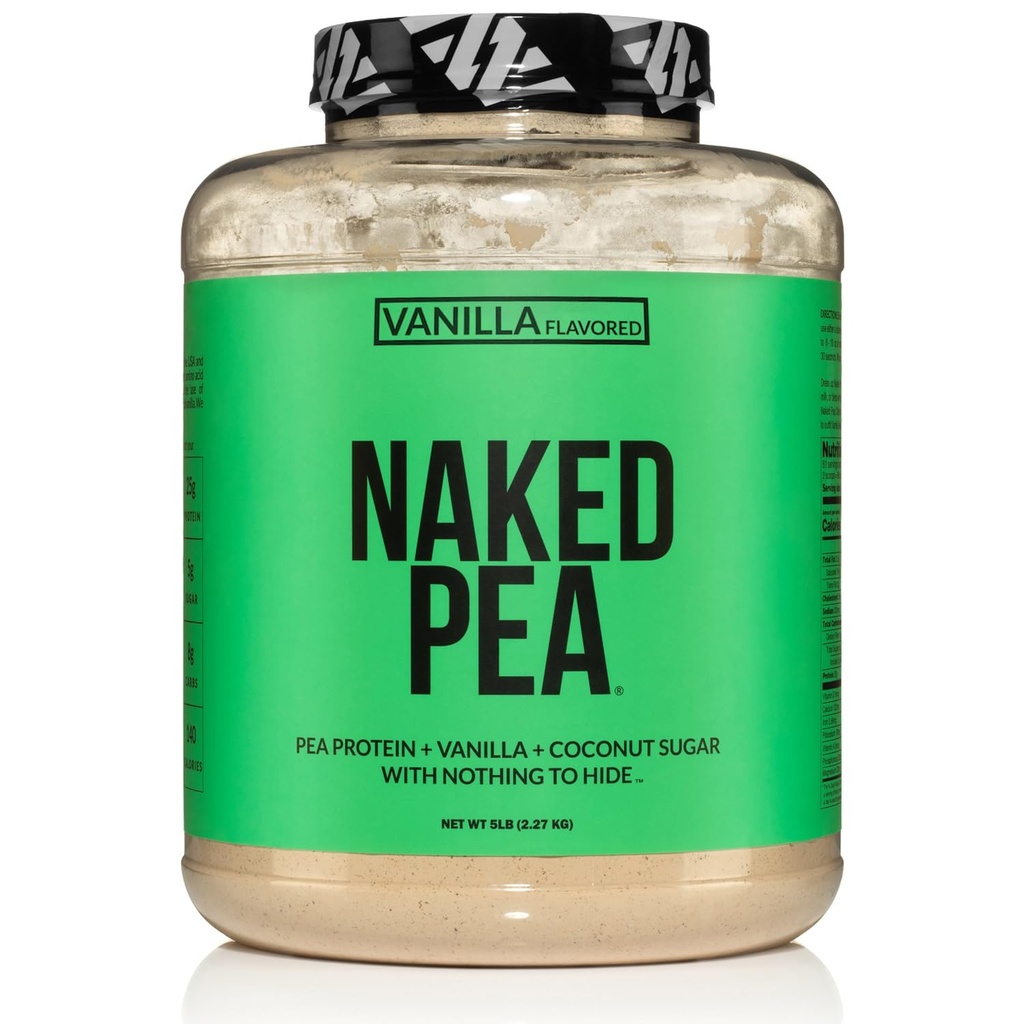 NAKED Pea - Vanilla Pea Protein - Pea Protein Isolate aus North American Farms - 5lb Bulk, Plant Based, Vegetarian & Vegan Protein. Einfach zu digest, Non-GMO, Glutenfrei, Lactosefrei, Sojafrei