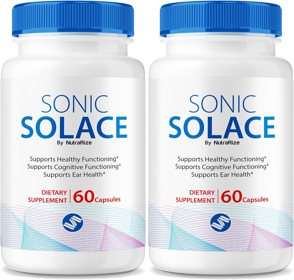 (2 Pack) Sonic Solace - Fortgeschrittene Formel, um gesundes Gehör zu erhalten, offizielle Sonic Solace für Ohrengesundheit, Alle natürlichen Unterstützung für Gesamt-Well-Being, SonicSolace Review (120 Kapseln)