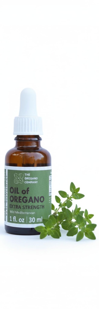 LA COMPAGNIE OREGANO- Huile d'Origan 1 fl. oz 30 ml, 90+ Carvacrol, Extra-résistance, liquide, végétalien, végétalien, non-OGM, gouttes sans gluten, gouttes saisonnières, naturel, de qualité alimentaire comestible, Aceite De Origan