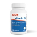 Rugby Vitamin D3 2000 IU (50 mcg) - Glutenfreies tägliches Vitamin D Nahrungsergänzungsmittel für Knochen, Zähne und Immungesundheit 100 Tabletten