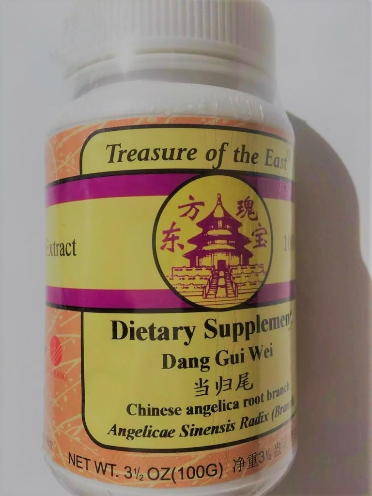 Trésor de l'Est, Chinese Angelica Root Branch - Dang GUI Wei (5:1 Granules d'extrait de plantes concentrées, 100g)
