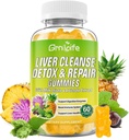 Liver Cleanse Detox & Repair Gummis mit Milchdistel 3000mg, 24-in-1 Lebergesundheitsergänzung mit Dandelion, Artichoke, Sugar Free Liver Detox Gummies, Ananas Flavor - 60 Count