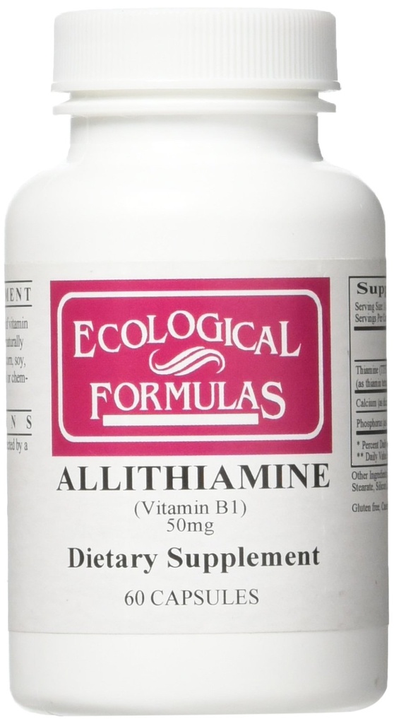Ökologische Formeln Allithiamin Vitamin B1 50 Mg, Weiß, 60 Graf