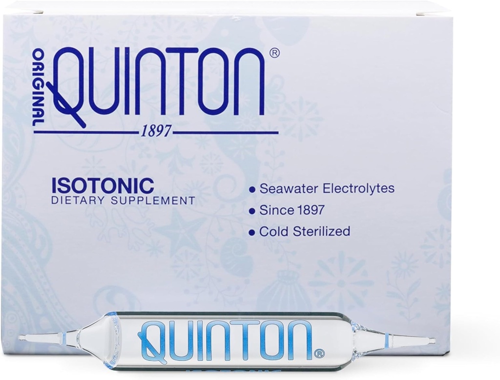 Quicksilver Scientific Original Quinton Isotonic Lösung mit Meerwasser Mineralien + Alpine Spring Water - Flüssige Hydration, Elektrolyt + Multi Minerals Supplement (30 Single Serving Vials)