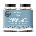 Konzeption Fruchtbarkeit Ergänzungen für Frauen – Aids Ovulation, Hormonal Balance, & Reguläre Zyklen – Pränatale Vitamin-Unterstützung mit Myo-Inositol, Folat, Folsäure, Vitex – 120 vegetarische Soft-Kapseln