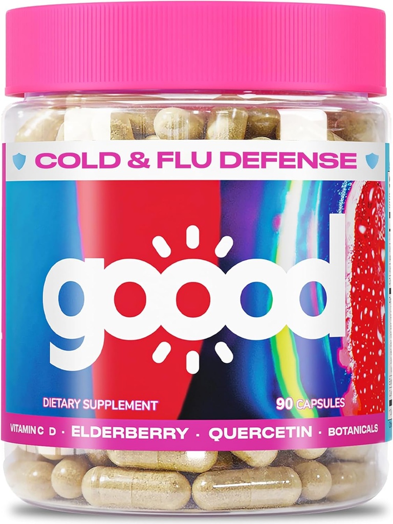 Goood Immunität Booster für Erwachsene - Vitamin C mit Zink & Quercetin Ergänzungen für Immununterstützung - Elderberry Ergänzungen für Immunität Boost - Non Allergen Gluten Free Non-GMO Immune Booster