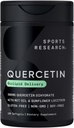 Recherche sportive Quercetin avec huile de noix de coco MCT et lécithine de tournesol pour une meilleure absorption - soutient l'activité antioxydante et la santé immunitaire – sans gluten et non-OGM vérifié - 120 softgels liquides
