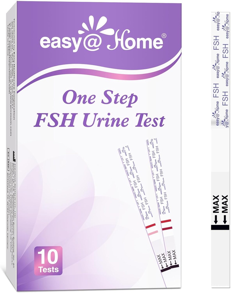 Easy@Home FSH Test Kit: 10 FSH Teststreifen für Frauen – verfolgen Hormonspiegel und unterstützen Fertilitätsplanung zu Hause