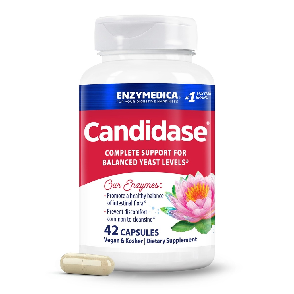 Enzymedica, Candidase, Verdauungsenzyme für gentle Cleansing Support, Gut Health & Digestion, 42 Count