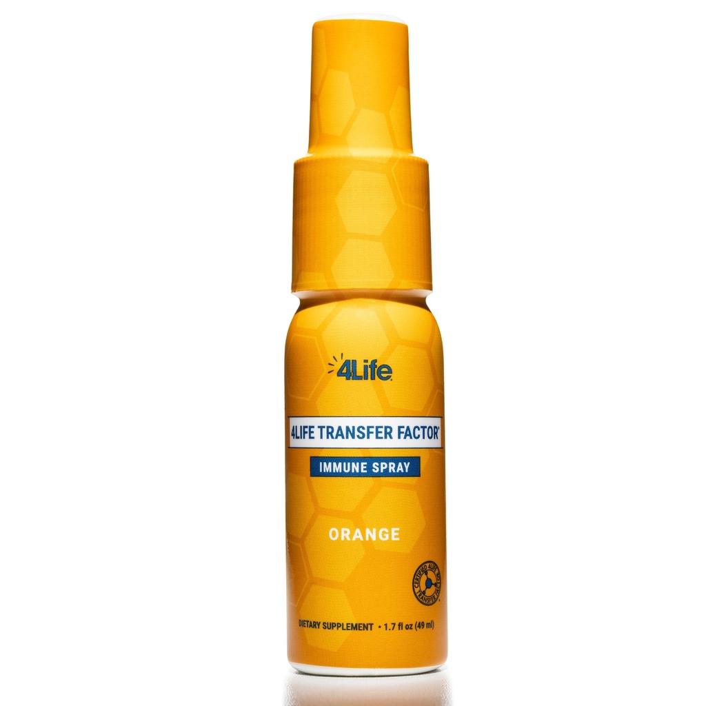 4Life Transfer Factor Immunspray - Immunität mit Zink, Marshmallow Root Extract und kolloidales Silber - Orange Flavor - 1,7 oz