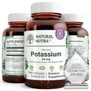 Natural Nutra Elemental Kalium Gluconate 99 mg Nahrungsergänzung – Fördert Energie, fördert Nervous System, fördert Herzgesundheit, Mineralverordnung, Muskelfunktion - 100 Vegan Tabletten