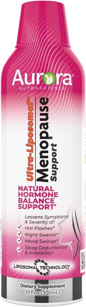 Aurora Nutrascience Ultra-Liposomal Menopause Unterstützung mit klinisch bewährten EstroG-100 Menopause & Perimenopause Symptome, Hot Flashes, Nachtschwärmer, Mood Swings, 30 Servierungen, 10 fl oz