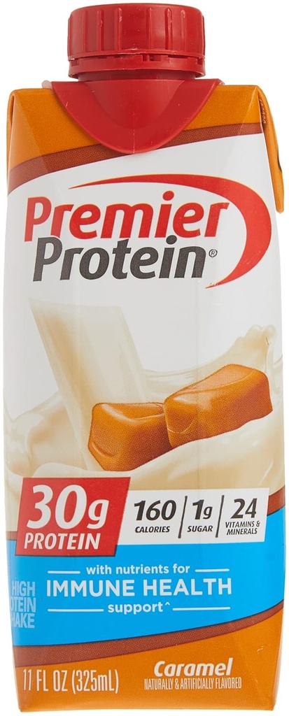 Première protéine Premier caramel haute protéine agitée, 11 Fl Oz (paquet de 15)