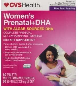 CVS DHA Multivitamines prénatales 2 étapes Comprimés du programme - 60 jours
