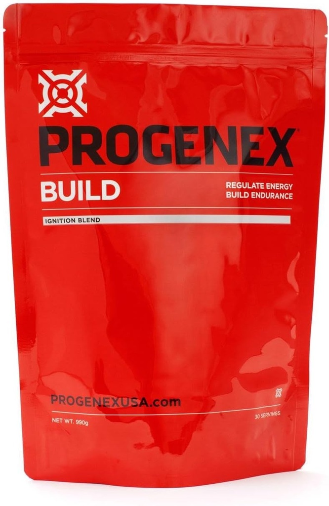 Progenex® Build , supplément d'énergie, d'endurance et de récupération , Glycogène tout naturel et Maltodextrine Mélange de poudre pour hommes et femmes 30 portions