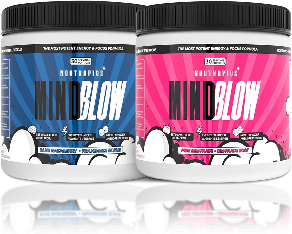 Mind Blow - Nootropics Cocktail für Energie, Fokus und Glück für Studenten, Unternehmer, Hard Workers & Gamers (30 Servierungen)