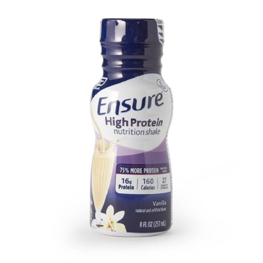 Stellen Sie sicher, dass High Protein Nutrition Shake, Vanilla, 8oz, 24 count by Ensure