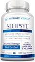 Approved Science Sleepsyl - Schlafergänzung - Valerian Root, Lemon Balm, Melatonin, Kamille, L-Ornithine - Vegan, 60 Kapseln