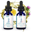 PranaPets Adrenal Immunität Regimen | Adrenal Balance für Hunde mit Kissen & Immunität Blend Supplement für Hunde & Katzen