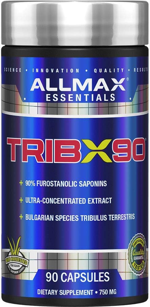 ALLMAX Nutrition Trib X 90, Extrait Bulgare Tribulus Ultra-Concentré, 90 Capsules