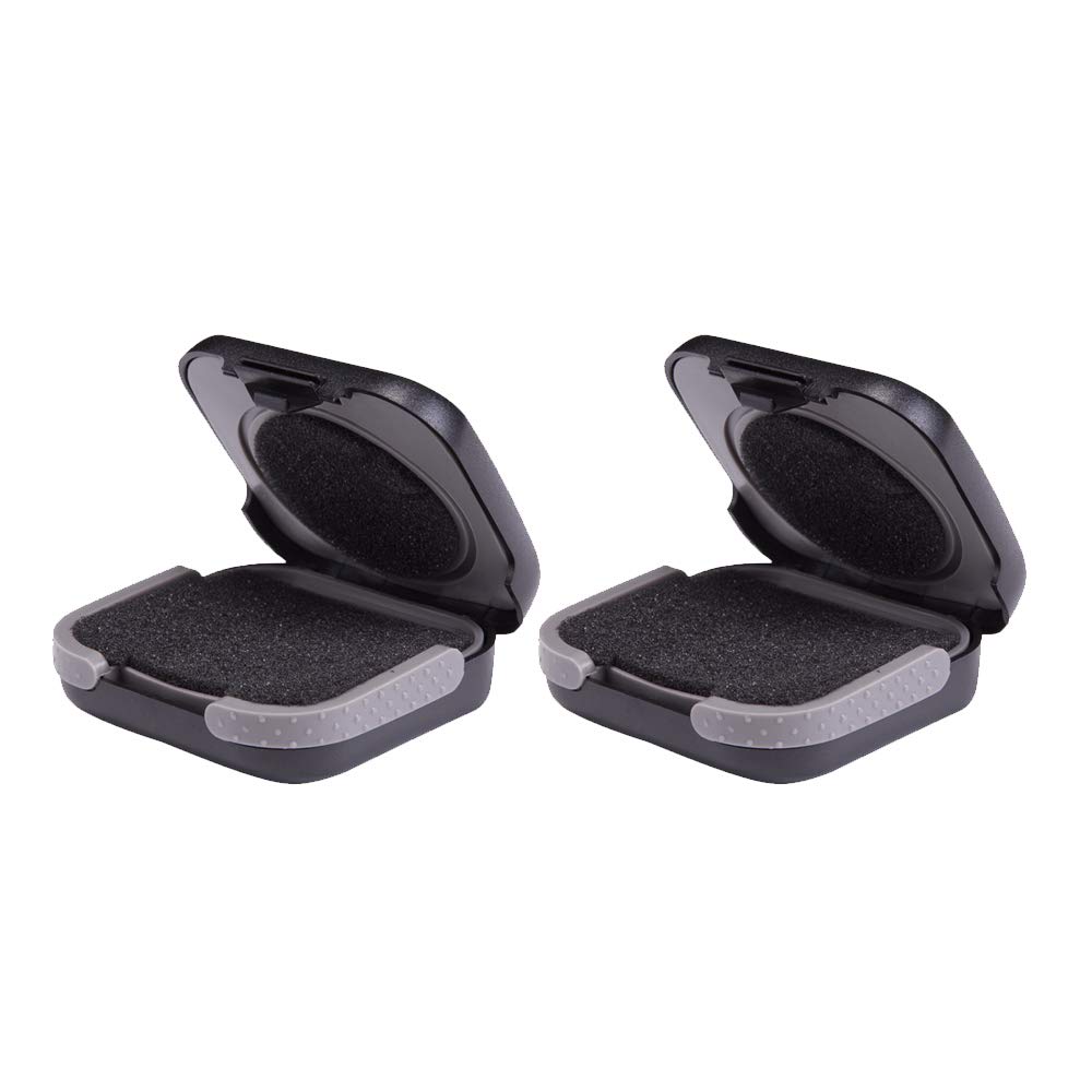 SOUNDLINK Trousse de rangement des aides auditives dure - Aides auditives porte-boîte Petit titulaire pour CIC, CTI, pas pour BTE ABS Noir (2 pcs dans 1 paquet)