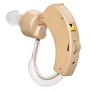 Amplificateurs auditifs MEDca 2 Pack - Amplificateur de son personnel BTE numérique avec réduction du bruit et contrôle du volume, batterie LR44 alimentée, 6 Domes d'oreille, utilisation gauche/droite, petit et discret