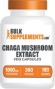 BulkSupplements.com Chaga Mushroom Extract Kapseln - Chaga Extrakt, Chaga Pilze - Vegan & Glutenfrei, 2 Kapseln pro Servieren (1000mg), 360 Count (Pack von 1)