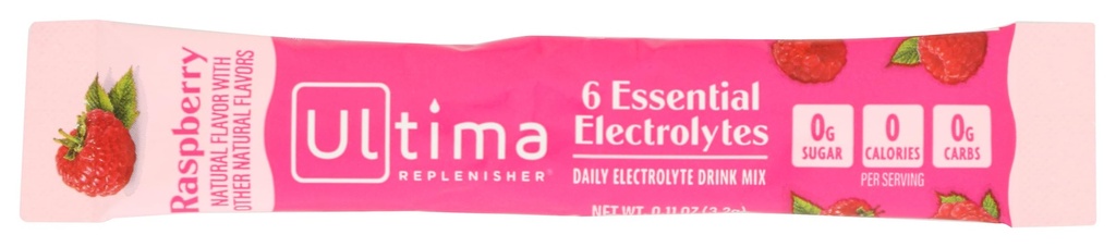 Ultima Replenisher Raspberry Electrolyte Drink Mix Unique, 0,11 OZ