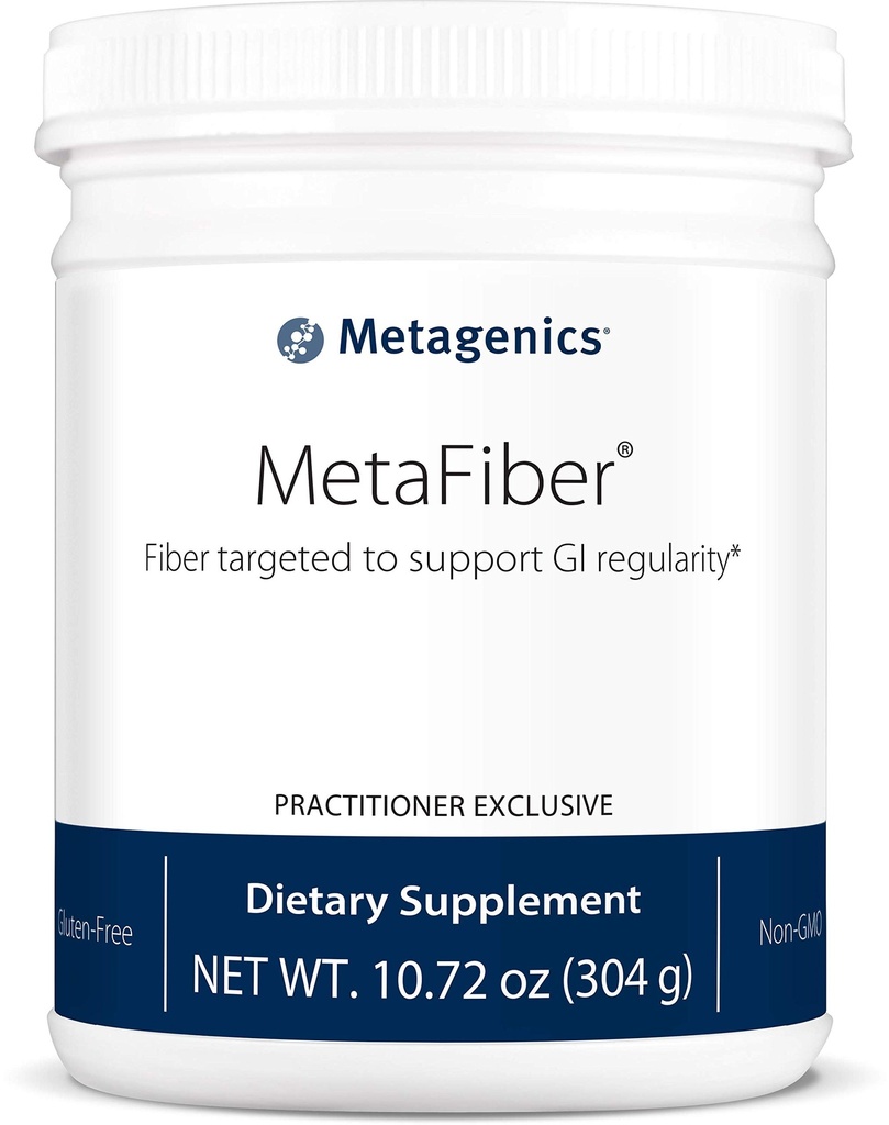Métagène Métafibre - 6 g Fibre alimentaire - Supporte la régularité GI et le soulagement occasionnel de la constipation* - Poudre de mélange de fibre - Non-OGM et sans gluten - 10,72 oz