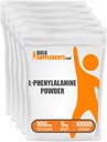 BulkSupplements.com L-Phenylalanin-Pulver - Phenylalanin-Ergänzung, L-Phenylalanin 500mg - Aminosäure-Ergänzung, Glutenfrei, 500mg pro Servierung, 5kg (11 lbs) (Pack mit 5)