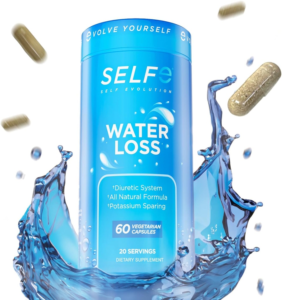 Wasserverlust Pillen - Natürliche diuretische Pillen für Wasserretention - Wasser Pille für Fast Acting Bloating Relief - Einfache Wasserretention Pillen für Frauen und Männer - 60 Veggie Kapseln