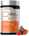 Horbäach B12 Vitamine 5000 mcg. 120 comprimés dissolvants rapides.