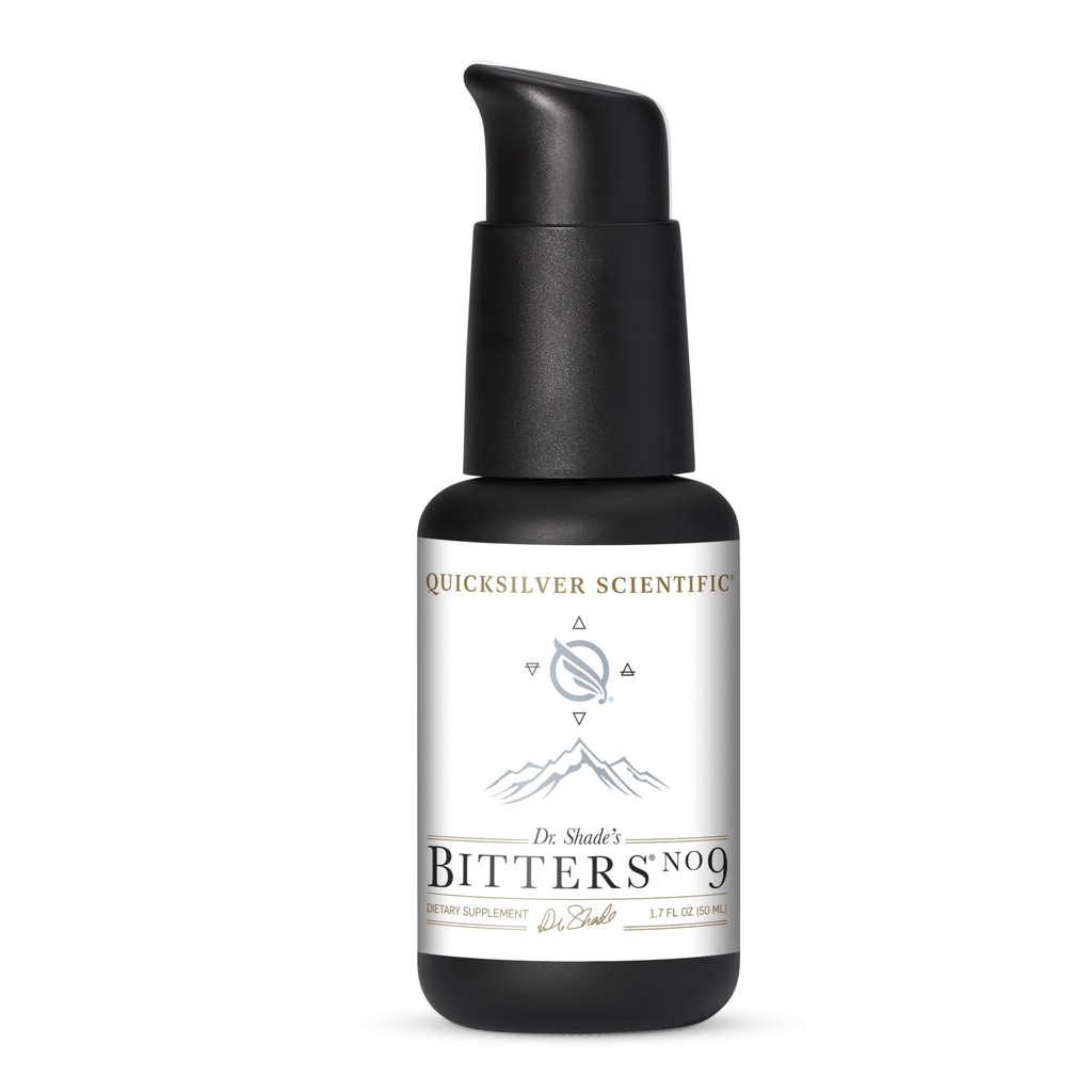 Quicksilver Scientific Dr. Shade's Bitters No. 9 - pour la digestion - Liposomique à action rapide amers digestifs avec chardon de lait, racine de dard et huile essentielle Juniper - Soutien digestif (50ml)