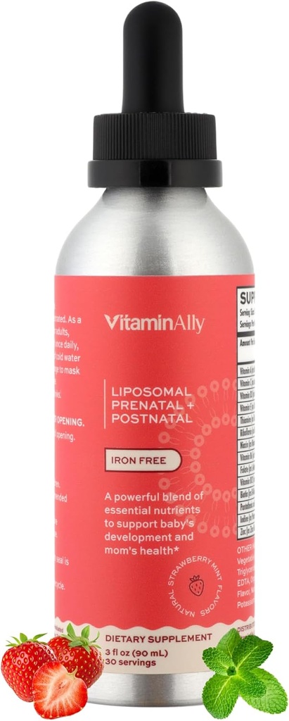 Liposomale Liquide prénatal+ Postnatal - Fer Gratuit Sans Sucre Sans GMO