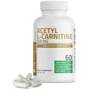 Bronson Acetyl L-Carnitin 500 MG High Potency Amino Acid Non-GMO, 60 Kapseln