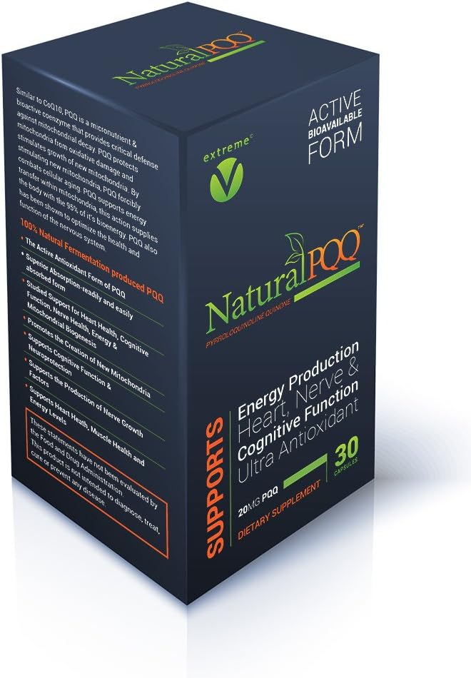 NaturalPQQ - Cellular Energy for The Active Lifestyle - 20mg PQQQ, Mitochondriale Biogenesis